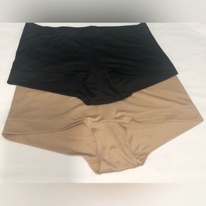 2PK women’s panties boxes soft BlackTan. Medium